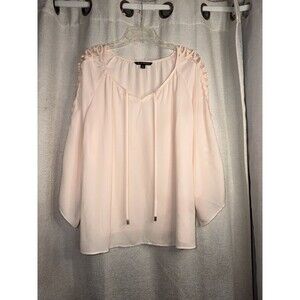 Zac & Rachel Blouse Size XL Longe Sleeve Mesh Lightweight Blouse
